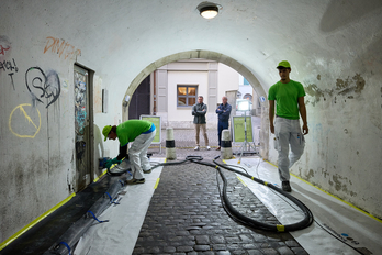 Aktion sprayFREI und Luzern glänzt beim Finsterer Bogen