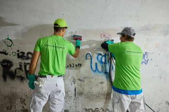 Aktion sprayFREI und Luzern glänzt beim Finsterer Bogen